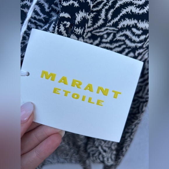 Isabel Marant Étoile VILDA Abstract BLOUSE printed flowing blouse ECRU/ BLACK - Picture 7 of 8